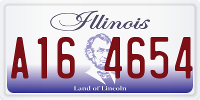 IL license plate A164654
