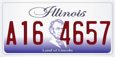 IL license plate A164657