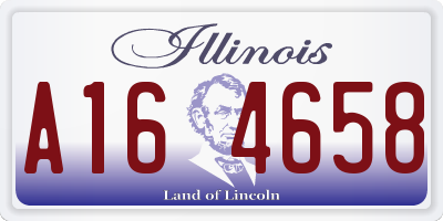 IL license plate A164658
