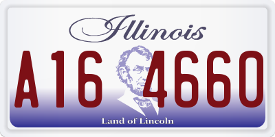 IL license plate A164660