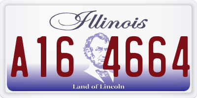 IL license plate A164664