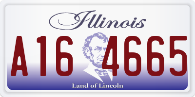 IL license plate A164665