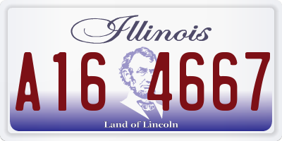 IL license plate A164667