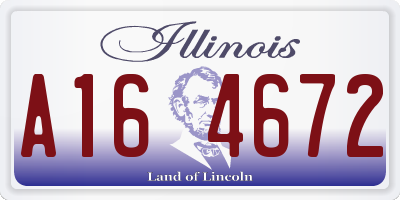 IL license plate A164672