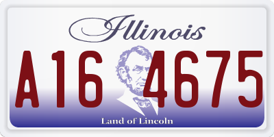 IL license plate A164675