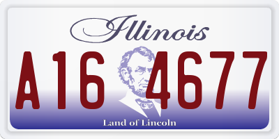 IL license plate A164677