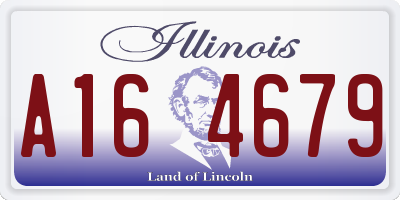 IL license plate A164679