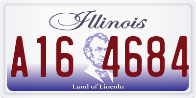 IL license plate A164684