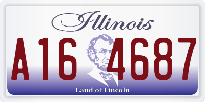 IL license plate A164687