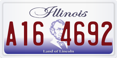 IL license plate A164692