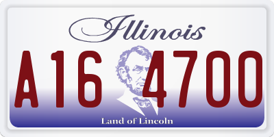IL license plate A164700