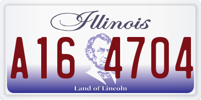 IL license plate A164704