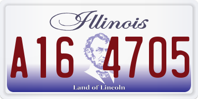 IL license plate A164705