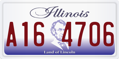 IL license plate A164706