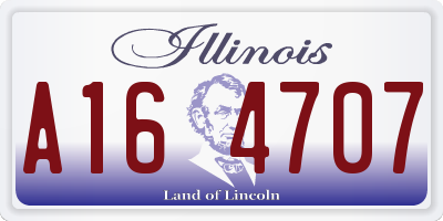 IL license plate A164707