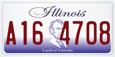IL license plate A164708