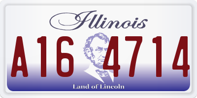 IL license plate A164714