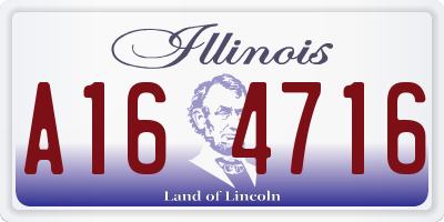 IL license plate A164716