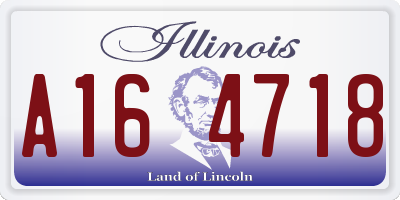 IL license plate A164718