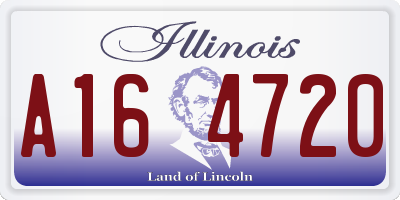 IL license plate A164720