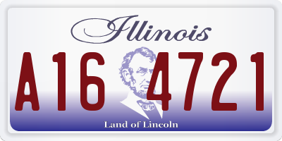IL license plate A164721