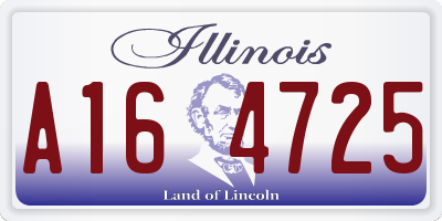 IL license plate A164725