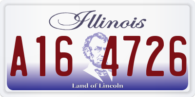 IL license plate A164726