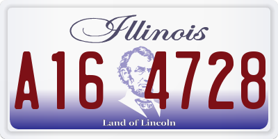 IL license plate A164728
