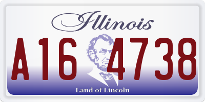 IL license plate A164738