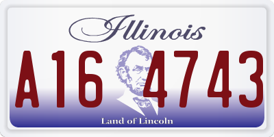 IL license plate A164743