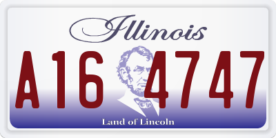 IL license plate A164747