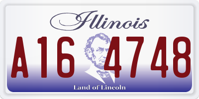 IL license plate A164748