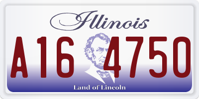 IL license plate A164750