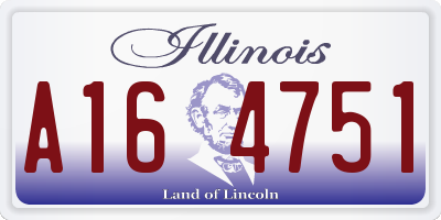 IL license plate A164751
