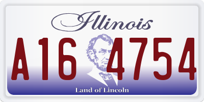 IL license plate A164754