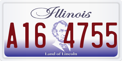 IL license plate A164755