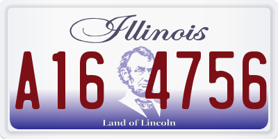 IL license plate A164756