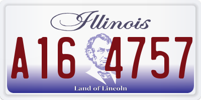 IL license plate A164757