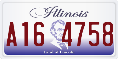 IL license plate A164758