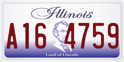 IL license plate A164759