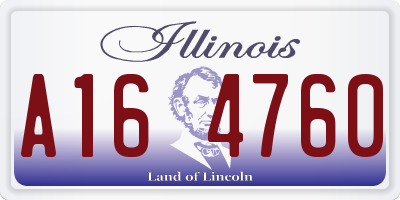 IL license plate A164760