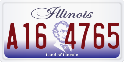 IL license plate A164765