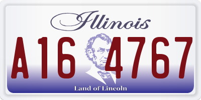 IL license plate A164767