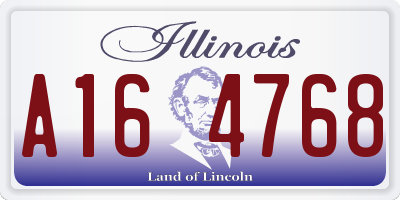 IL license plate A164768