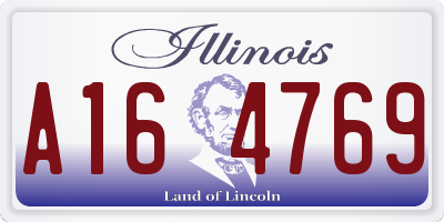 IL license plate A164769