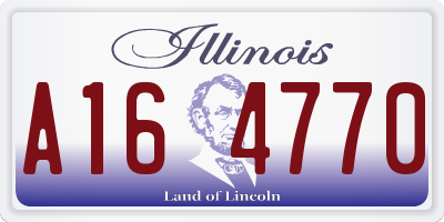 IL license plate A164770