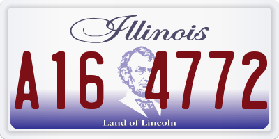 IL license plate A164772