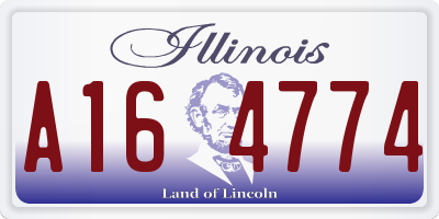 IL license plate A164774