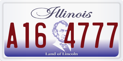IL license plate A164777