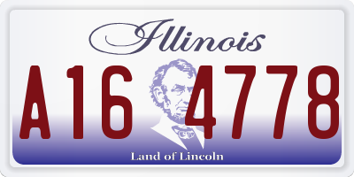 IL license plate A164778